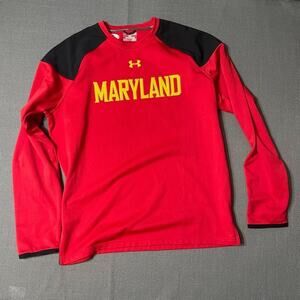 MARYLAND TERRAPINS Sweatshirt Crew Neck XL UNDER ARMOUR Embroidered NCAA Logo